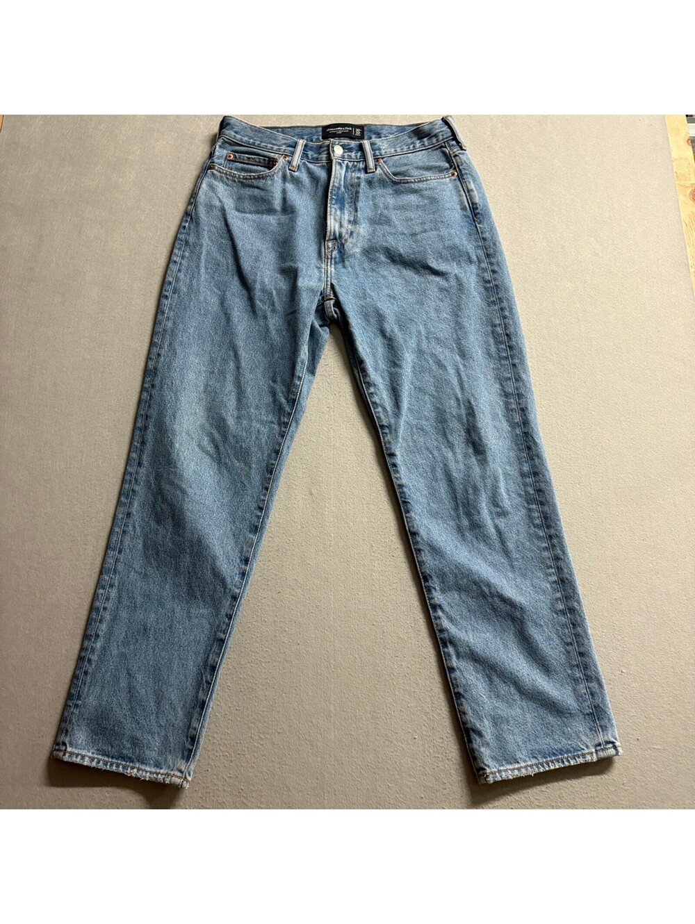 Abercrombie & Fitch Authentic Rigid Denim Loose Jeans Mens 32x32 Blue Cotton